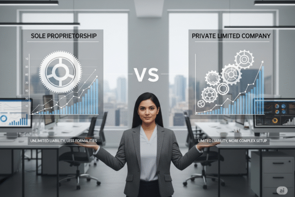 Sole Proprietorship vs Private Limited Company – A Guide by Taxlegit ?