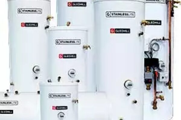 Top 5 Benefits of Hot Water Cylinders for Efficient Heating Image showing modern hot water tanks and hot water cylinders for home heating.